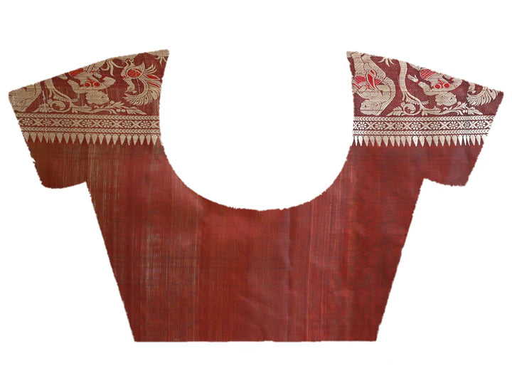 PURE HANDWOVEN BALUCHARI SILK SAREE IN ROSE GOLD COLOR WITH DUAL-COLOR MINAKARI RESHAM WEAVING