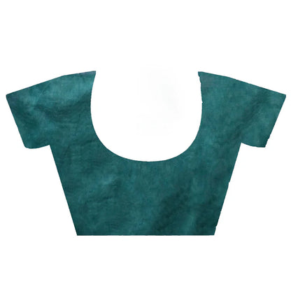 TEAL GREEN HANDLOOM COTTON SAREE WITH TASSEL PALLU